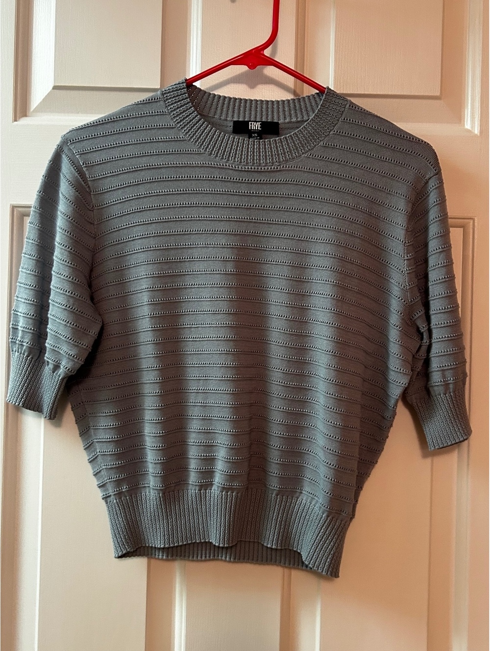Frye Women's Light Blue Cotton Knit Sweater XS